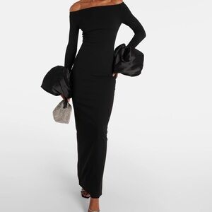 Solace London Talia Black Off-Shoulder Dress
